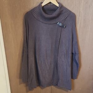 🍀Croft & Barrow Women's Brown Cowl Neck Sweater